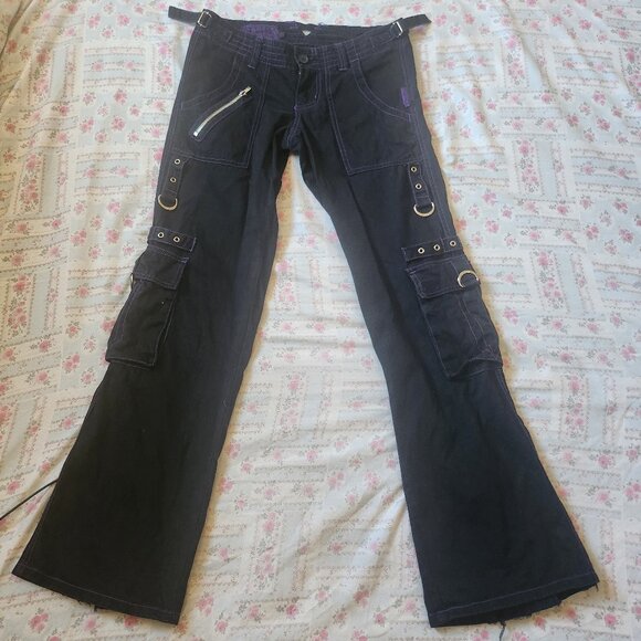 Vintage Tripp NYC Punk Goth Grunge Low waist pants Size 1 - Picture 1 of 6